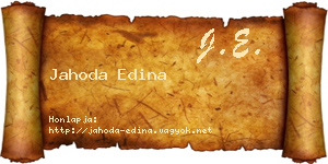 Jahoda Edina névjegykártya